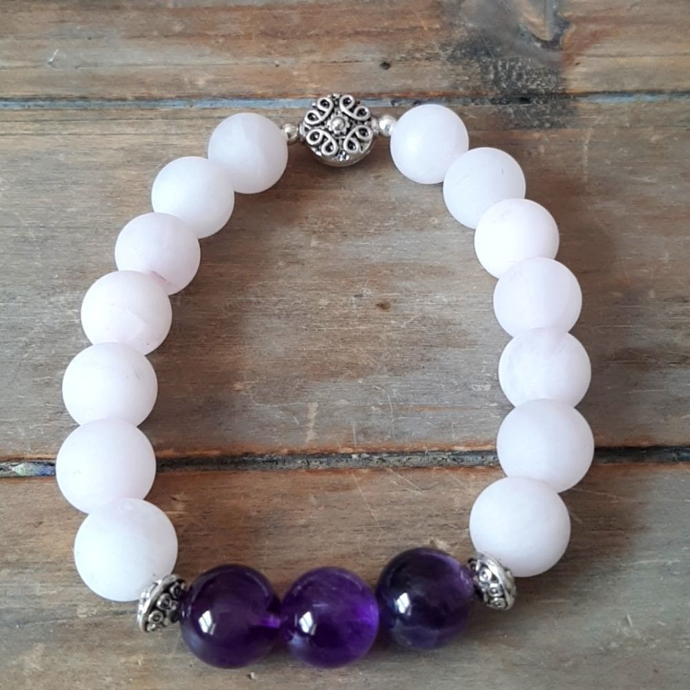 Amethyst & Matte Rose Quartz